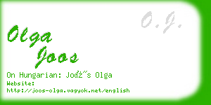 olga joos business card